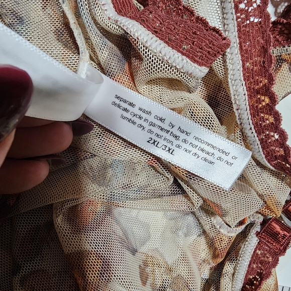 Mushroom print tank and skirt set with lace detail - Picture 5 of 12